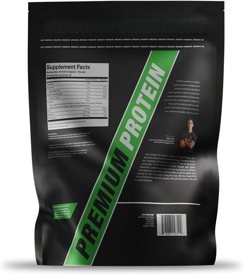 Alternative view of PRO 30G Vegan Protein Powder by ATHLEAN-X, Plant-Based Muscle Recovery & Growth Formula, Gluten-Free, NSF Certified for Sports, High Protein Supplement for Strength (Rich Double Chocolate)