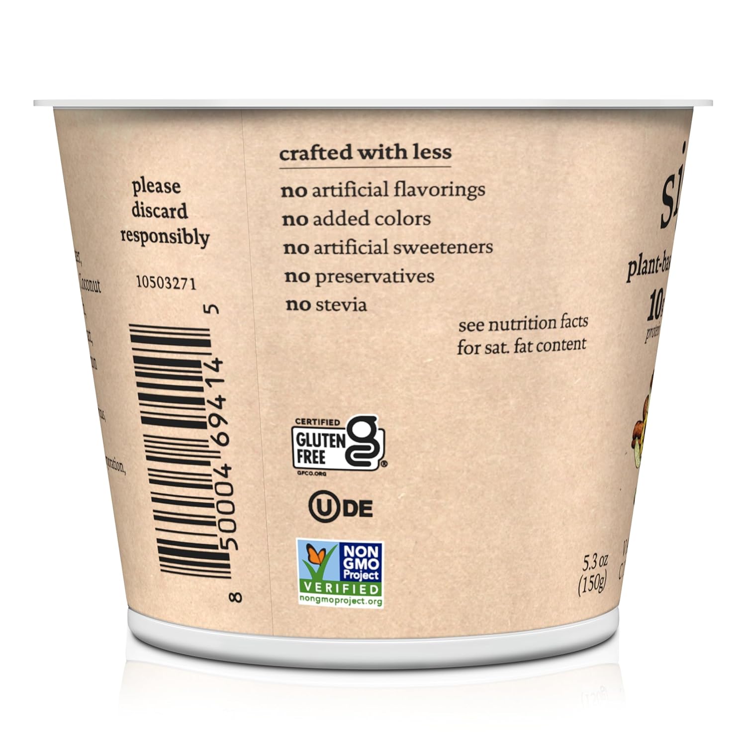 Alternative view of Siggis, High Protein Plant Based Blend Oz, Vanilla Cinnamon, 5.3 Ounce