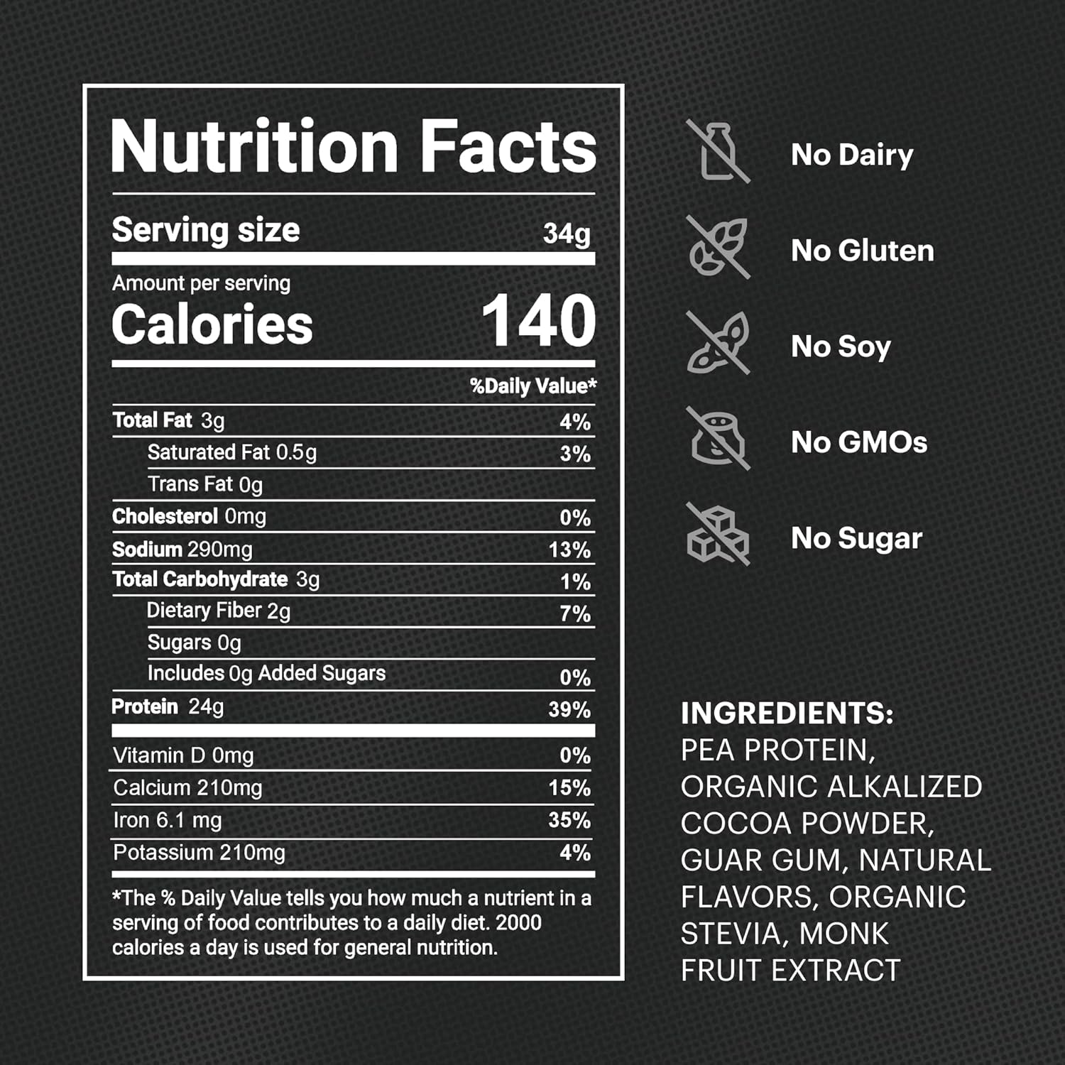 TB12 Plant Based Protein Powder by Tom Brady, 24g of Vegan Pea Protein, Low Sugar, Low Carb, Non-GMO, Meal Replacement, Keto Friendly, Paleo, Sugar Free, Chocolate Flavor (30 Servings/2.25lbs)