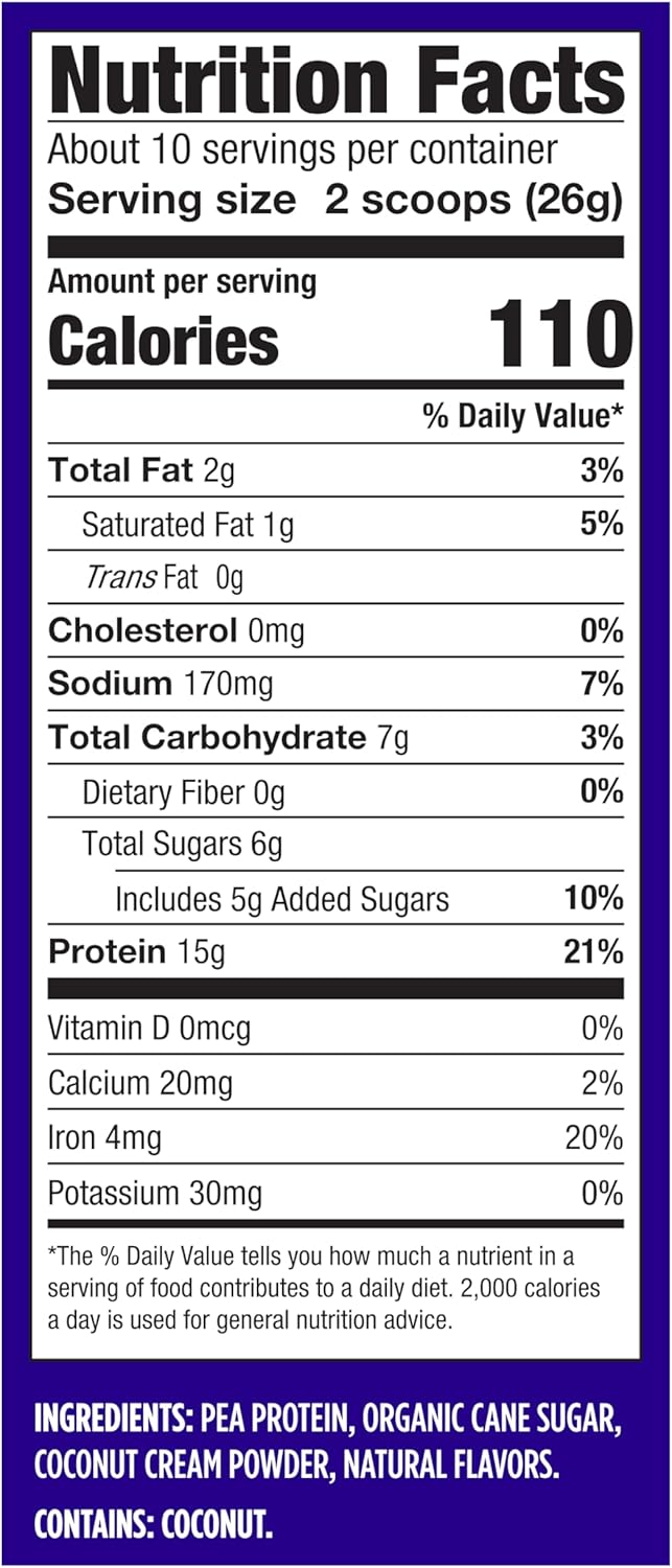Alternative view of Vega Protein Made Simple Protein Powder, Vanilla - Stevia Free, Vegan, Plant Based, Healthy, Gluten Free, Pea Protein for Women and Men, 9.2 oz (Packaging May Vary)