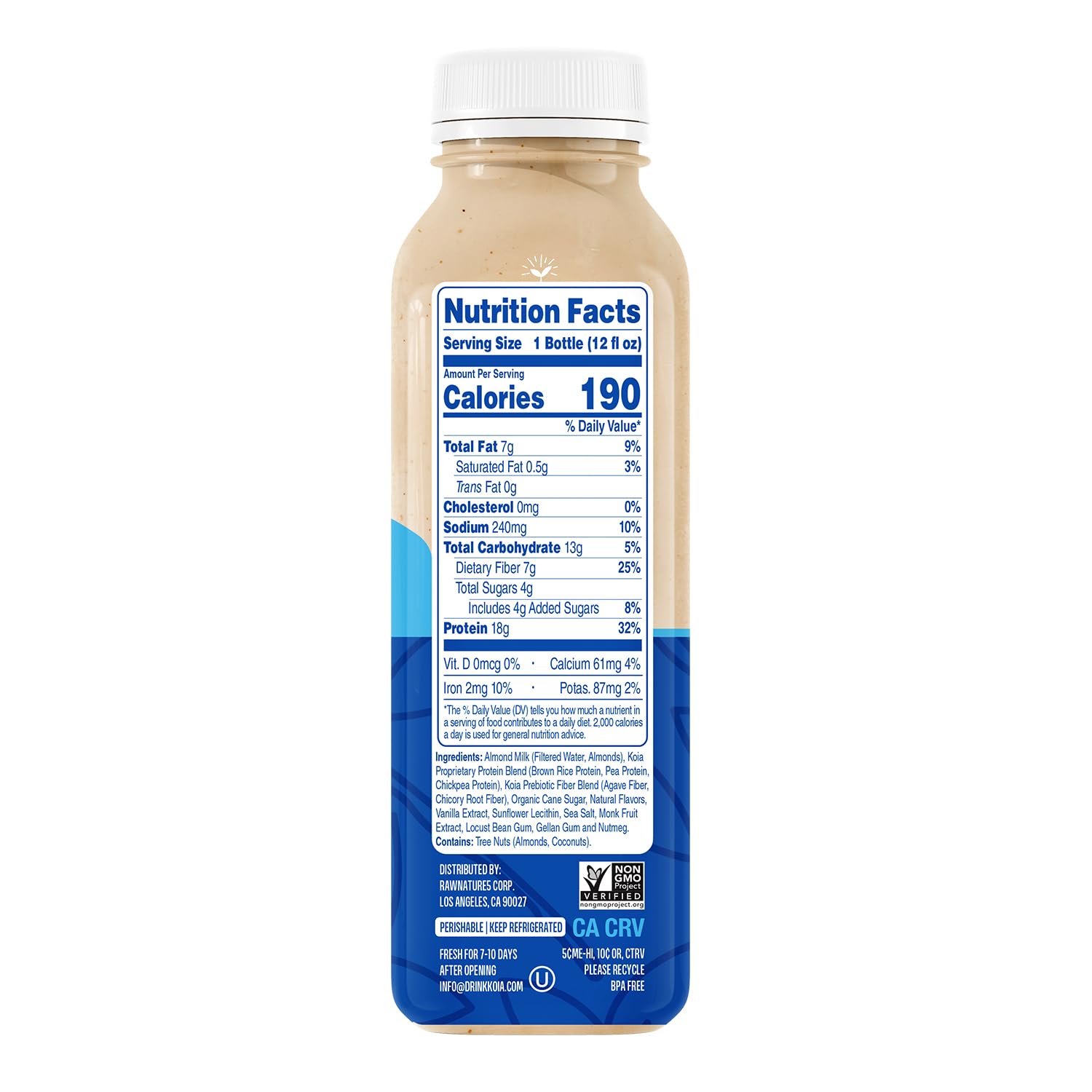 Koia Protein - Ready To Drink Plant Protein Shake (12 Fl Oz) - Vanilla Bean - Dairy Free, Gluten Free, Soy Free, Non GMO, Kosher, Vegan