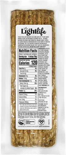 Lightlife Organic Tempeh Smoky Plant-Based Bacon, 6 oz