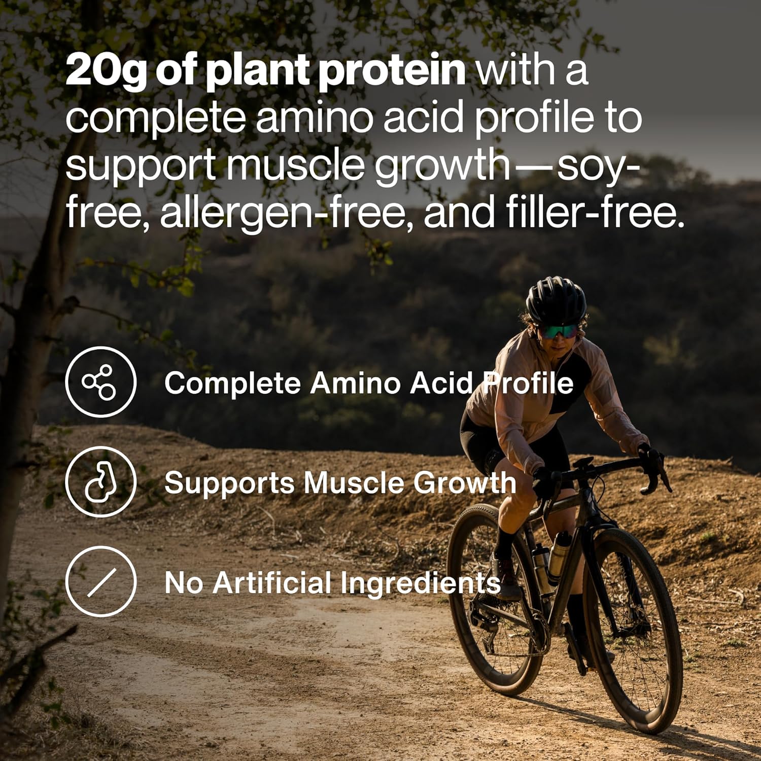 Alternative view of Momentous Vegan Protein Powder - 20 g Plant-Based Protein - NSF Certified for Sport - Gluten-Free - Non-GMO - 22 Servings for Essential Everyday Use - Chocolate