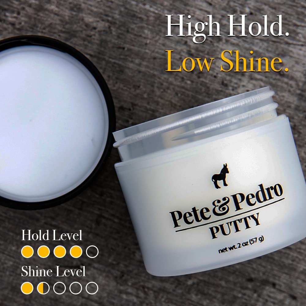 Alternative view of Pete & Pedro HAIR PUTTY - Strong Hold, Matte Finish, Low Shine Hair Clay for Men, Ideal for Hairstyling & Grooming Medium, Messy, & Shorter Hairstyles | Water soluble, As Seen on Shark Tank, 2 oz.