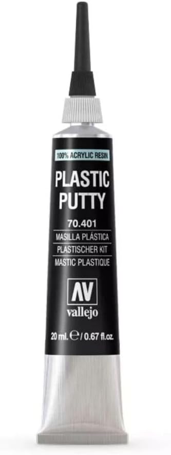 Vallejo - Plastic Putty 20 ml (0.67 fl.oz.) | White, Opaque, Consistent Finish