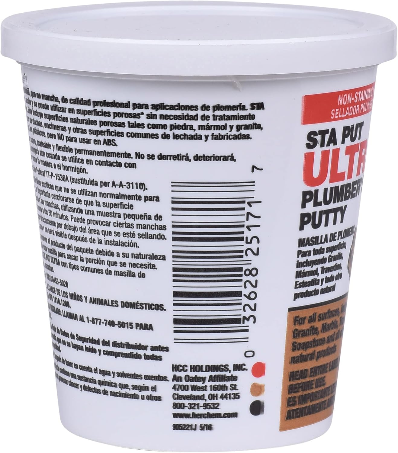 Oatey 25171 Sta Put Ultra Plumbers Putty, 14 oz Size - Image 4