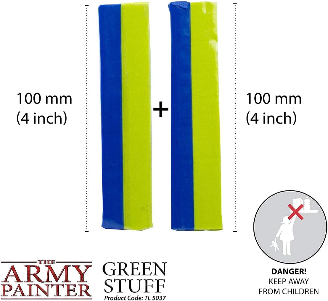 Alternative view of The Army Painter Green Stuff, 2 Part Modelling Clay, 20cm, Mouldable Model Putty Modelling Compound for Miniatures, Easy-to-Knead Green Putty Epoxy Clay for Sculpting