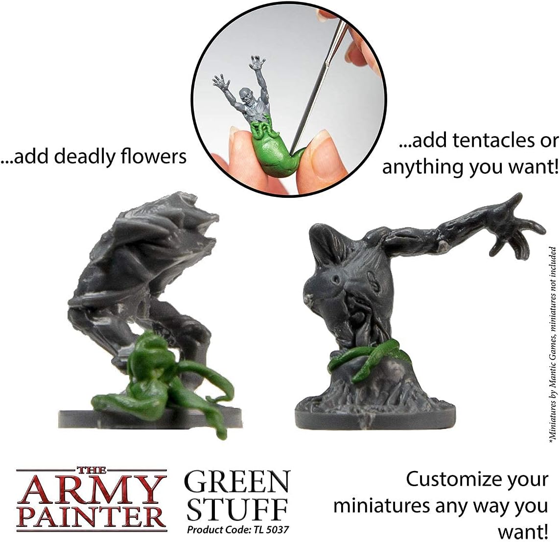 The Army Painter Green Stuff, 2 Part Modelling Clay, 20cm, Mouldable Model Putty Modelling Compound for Miniatures, Easy-to-Knead Green Putty Epoxy Clay for Sculpting - Image 5