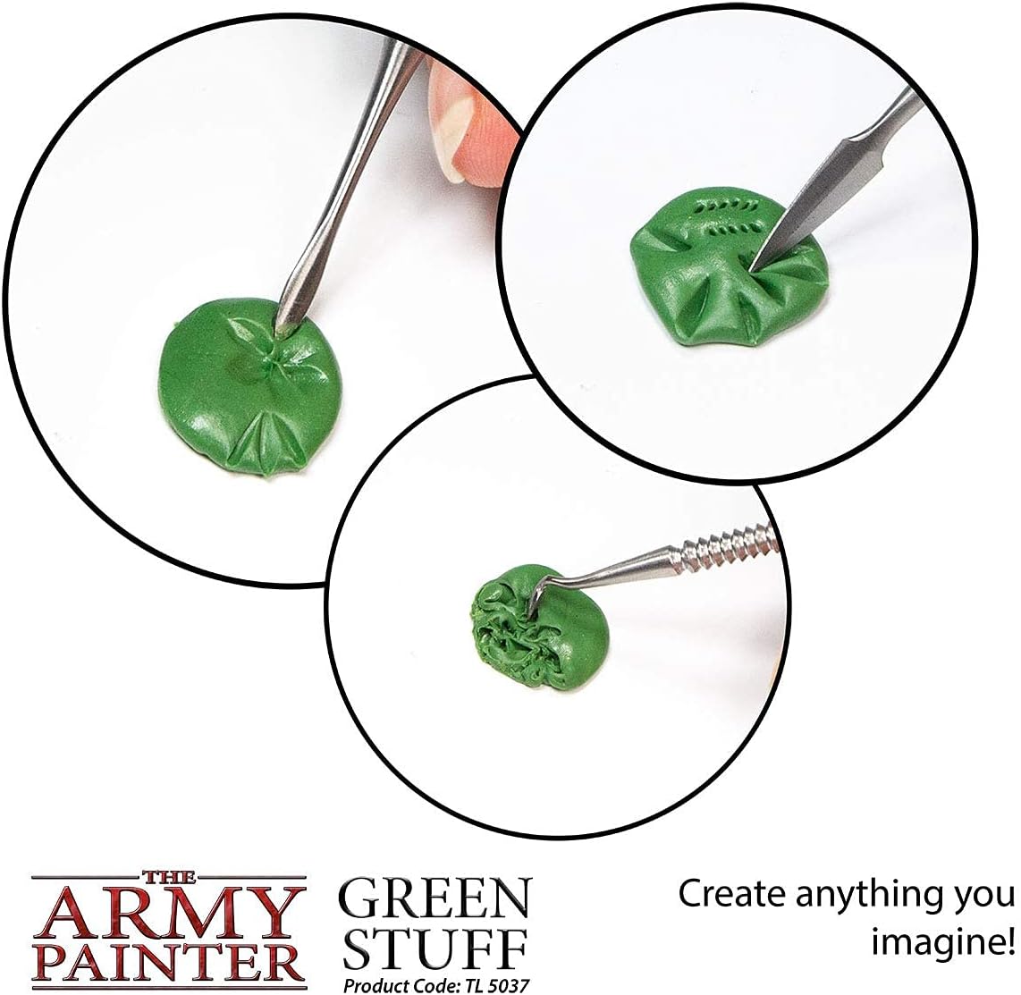 The Army Painter Green Stuff, 2 Part Modelling Clay, 20cm, Mouldable Model Putty Modelling Compound for Miniatures, Easy-to-Knead Green Putty Epoxy Clay for Sculpting - Image 6