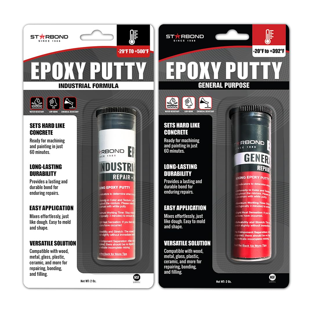 STARBOND 2 oz. Black Epoxy Putty Stick u2013 All Purpose, BPA-Free Epoxy Repair Putty u2013 Rock-Hard Cure for Automotive, Plumbing, Woodworking & DIY Projects - Image 8
