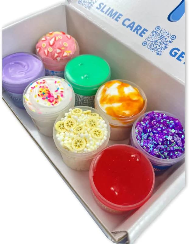 Alternative view of Slime Texture Sampler Pack (8 x 2.5oz) - Variety Textured Slime - Handmade in USA - Dope Slimes