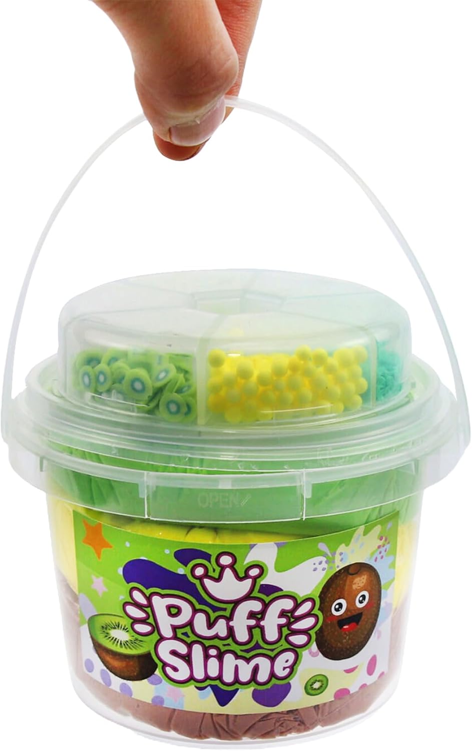 Soft Puff Slime Like ice Cream,Non-Sticky, Mess-Free, Stress Relief, Non-Toxic&100% Safe-Toys for Kids Classroom Reward, Boys and Girls Birthday & Party Favors Gifts,Scented,ASMR-Kiwi Fruit