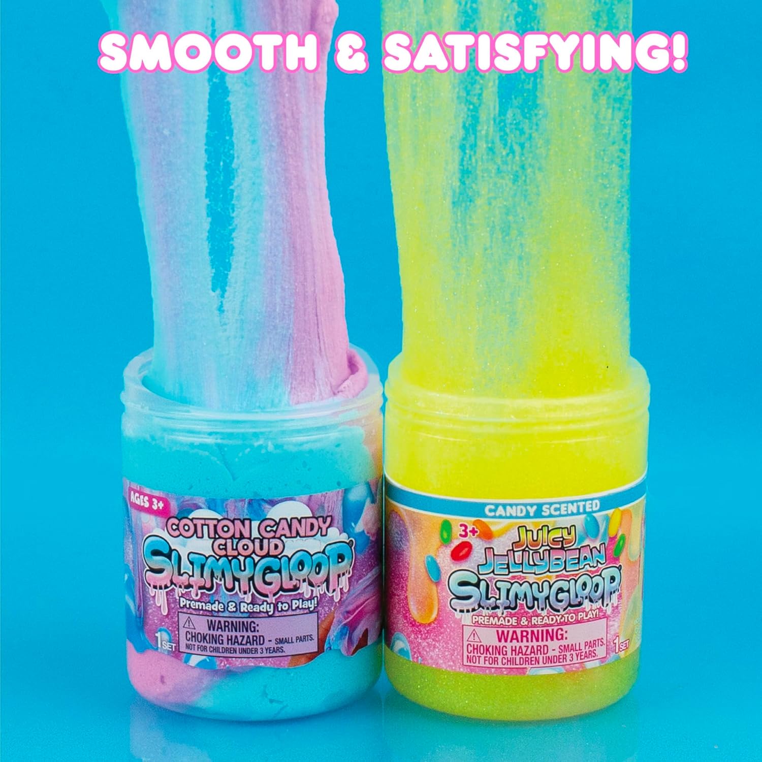 SLIMYGLOOP Sweet Treat Slime Bundle, 2-Pack Scented Slimes, Fluffy Vanilla Cloud Slime and Candy-Scented Glitter Slime for Kids, Slime Party Favors for Kids 8-12, Slime Kit for Girls Ages 8-12 - Image 6