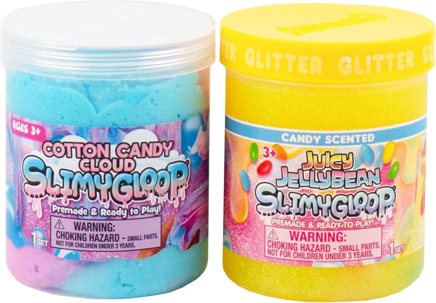 SLIMYGLOOP Sweet Treat Slime Bundle, 2-Pack Scented Slimes, Fluffy Vanilla Cloud Slime and Candy-Scented Glitter Slime for Kids, Slime Party Favors for Kids 8-12, Slime Kit for Girls Ages 8-12 - Image 7