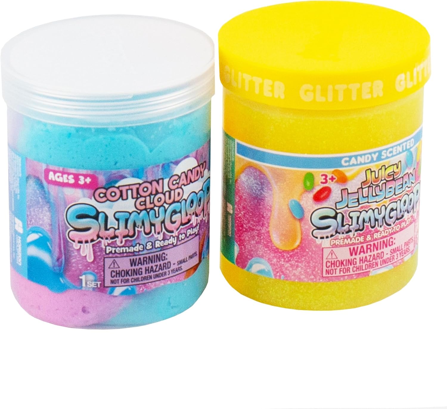 SLIMYGLOOP Sweet Treat Slime Bundle, 2-Pack Scented Slimes, Fluffy Vanilla Cloud Slime and Candy-Scented Glitter Slime for Kids, Slime Party Favors for Kids 8-12, Slime Kit for Girls Ages 8-12 - Image 8