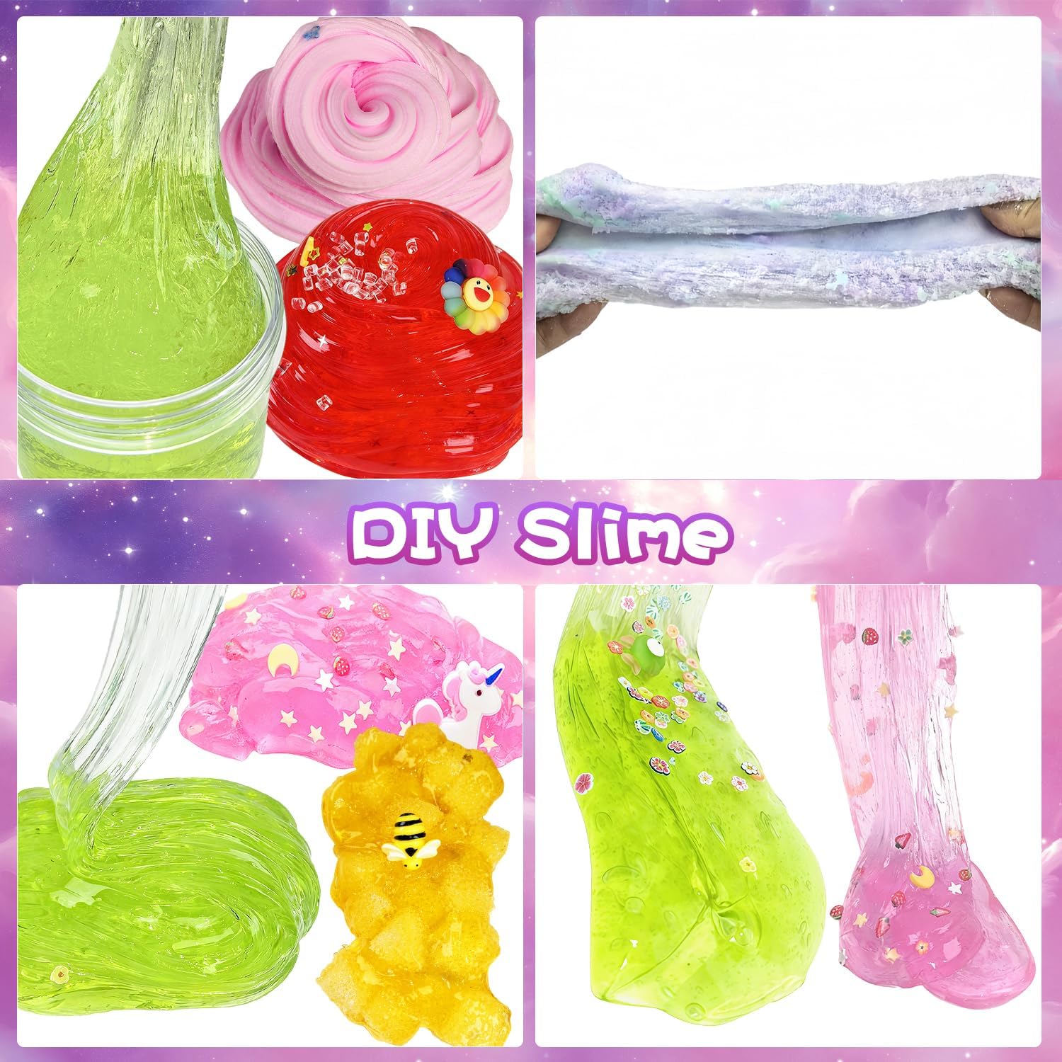 Alternative view of 15 Packs Mixed Cloud Galaxy Butter Slime Kit,Non Sticky,Super Soft Sludge Toy,Birthday Gifts for Kids,Party Favor for Girls & Boys