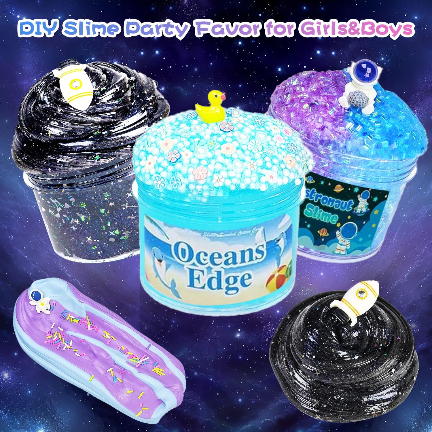 15 Packs Mixed Cloud Galaxy Butter Slime Kit,Non Sticky,Super Soft Sludge Toy,Birthday Gifts for Kids,Party Favor for Girls & Boys - Image 4