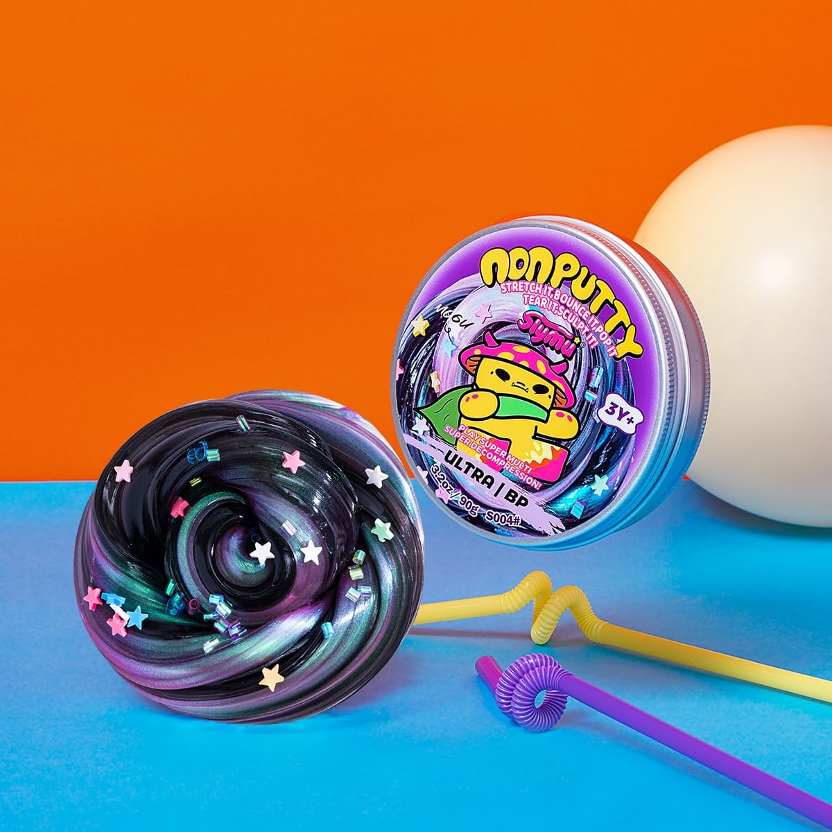 Slymu Ultra/bp Putty Slime - Non-Newtonian Fluid Putty (90g) with Metallic Sheen, Stress Relief Sensory Toy, Birthday Gifts for Kids,Party Favor for Girls & Boys,Non-Sticky & Safe