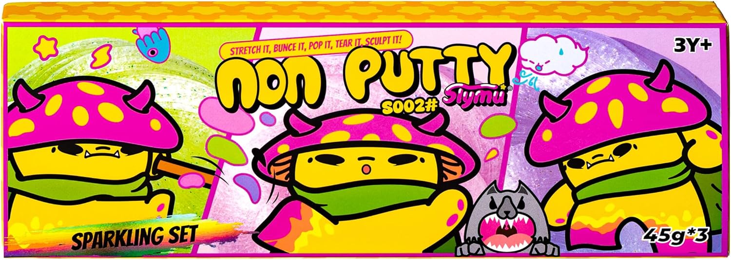 3 Pack Sparkling Set Putty Slime - Non-Newtonian Fluid Putty (3x40g) with Metallic Sheen, Stress Relief, Birthday Gifts for Kids,Party Favor for Girls & Boys,Non-Sticky & Safe - Image 6