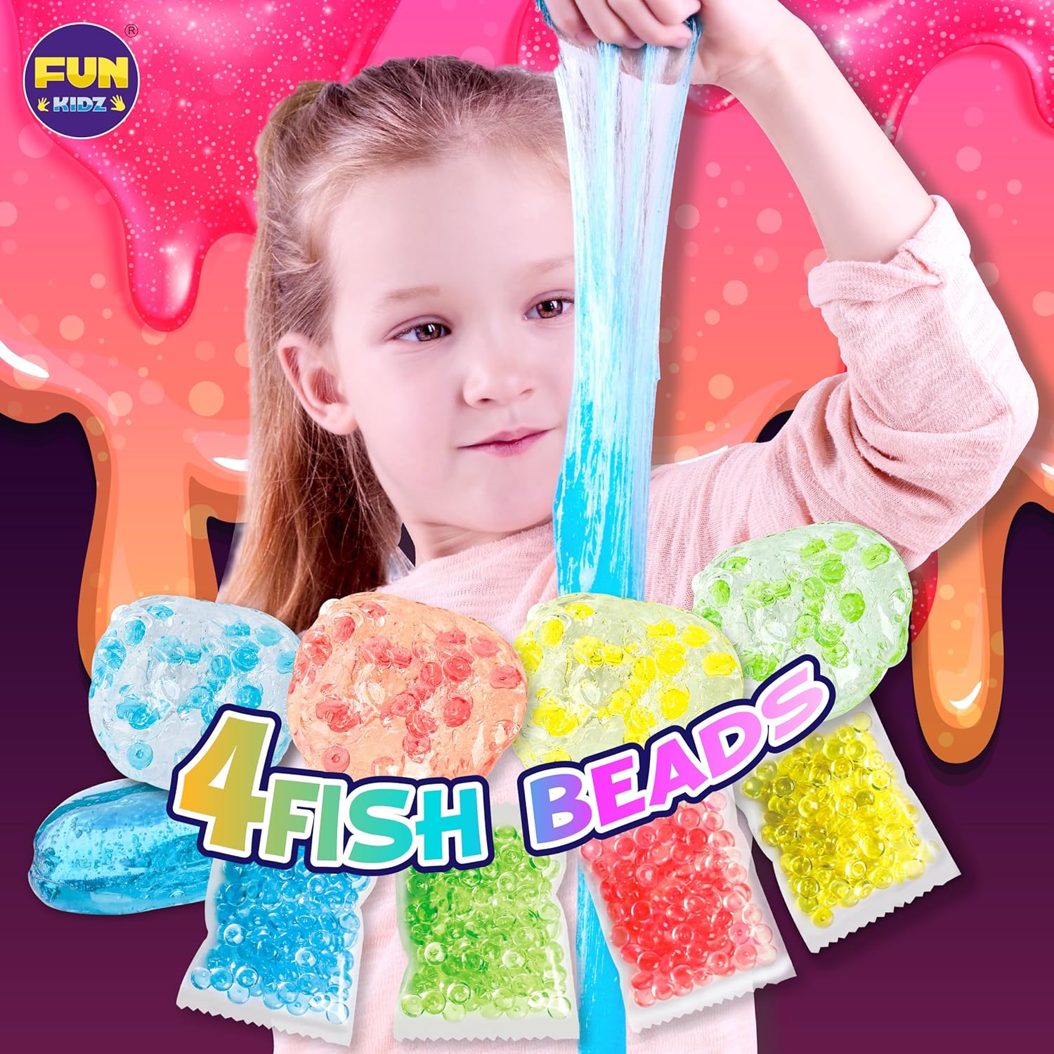 Alternative view of 35.16 FL OZ Clear Slime for Kids 6-12, FunKidz 4 Pack Huge 1040 ML Glassy Slime Pack Toy Premade Water Crystal Slime Kit for Girls Boys Party Gift