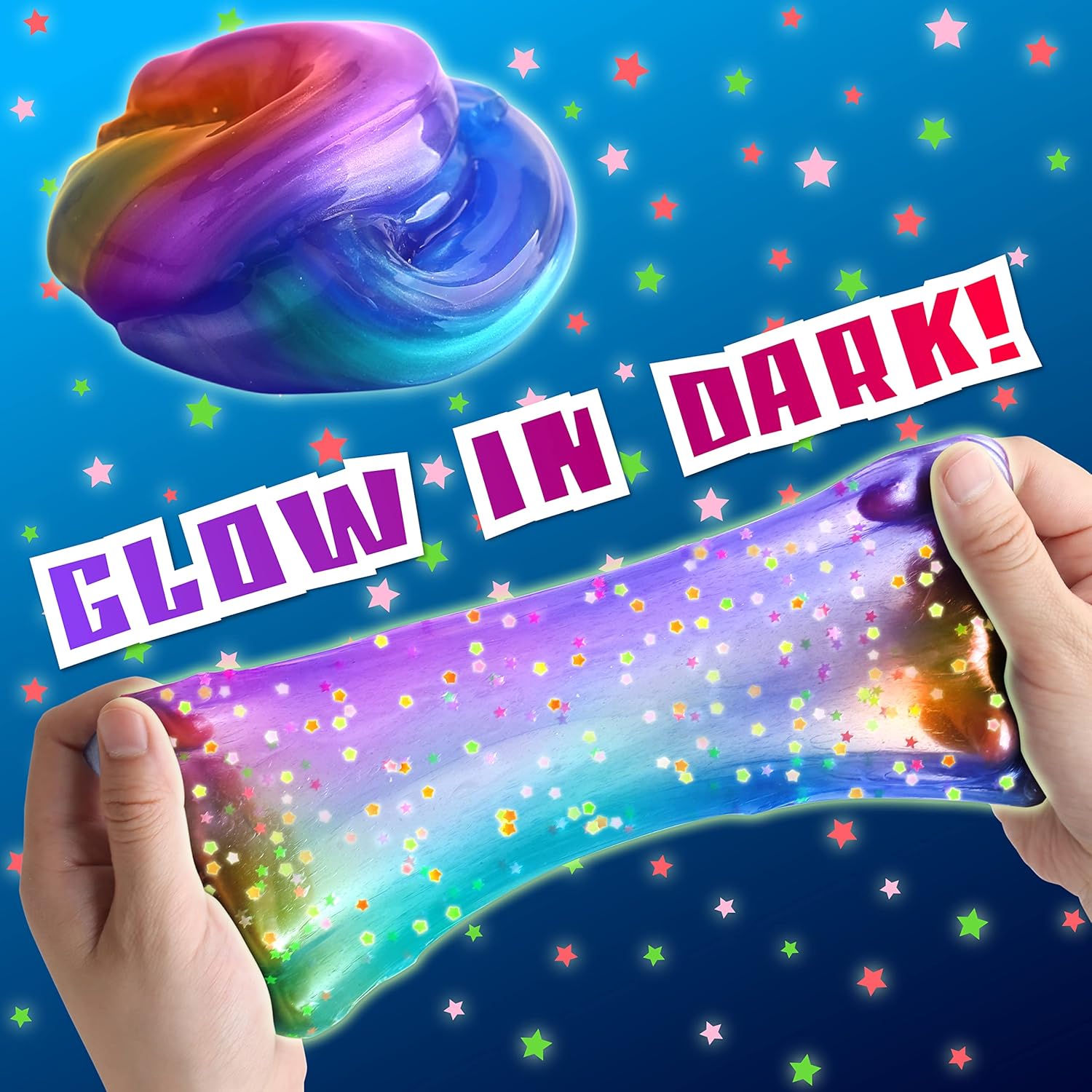 Alternative view of 35.16 FL OZ Galaxy Glowing Slime for Kids, FunKidz 1040ML Premade Space Slime 8 Packs Toy for Girls Slime Kit with Neon, Glow, Metallic Fun Boys Craft Great Party Gifts