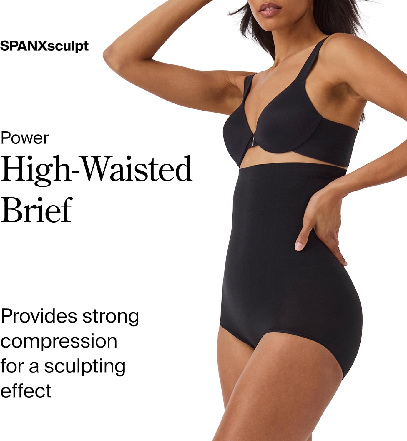 SPANX sculpt Power Series High-Waisted Brief - Lightweight All-Day Comfort - Core Control Shapewear - High-Waisted Underwear