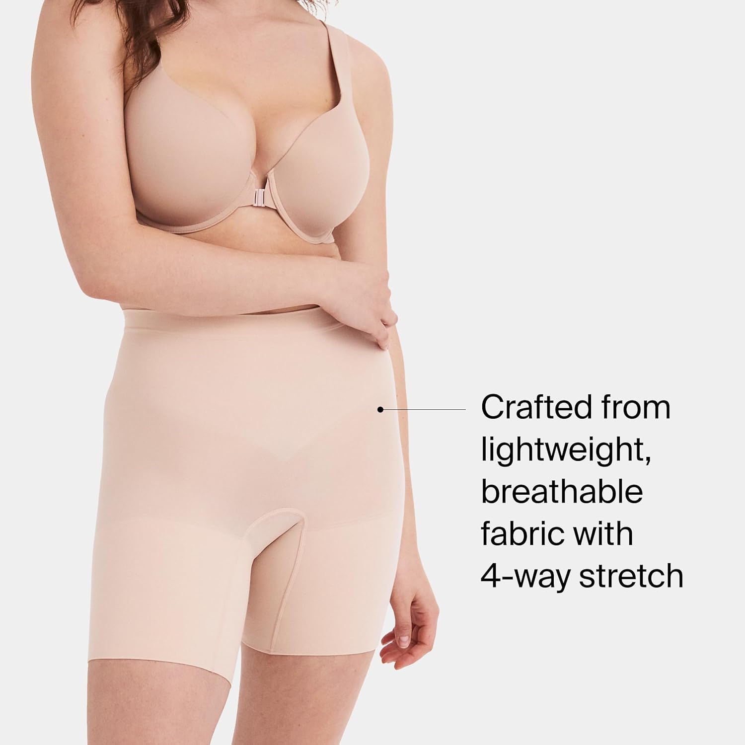 Alternative view of Spanx SPANXsculpt Seamless Power Mid-Thigh Short - Core Shapewear - Lightweight, All-Day Shaping & Support - No Panty Lines