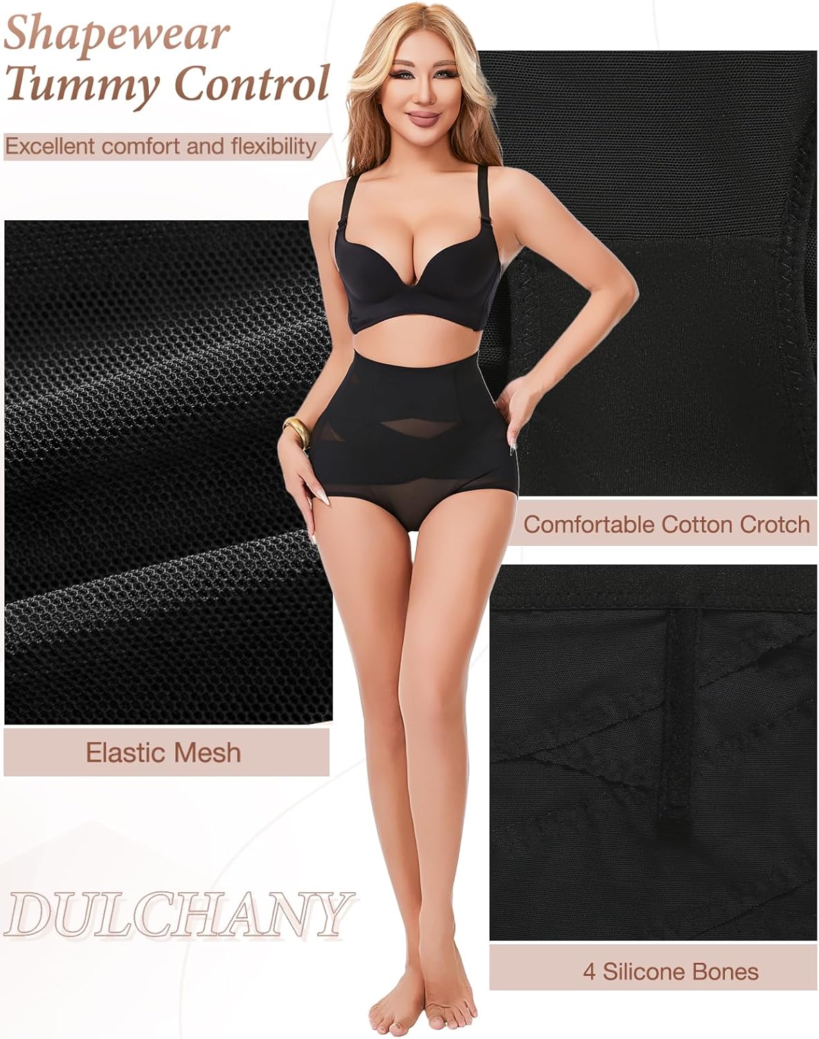Dulchany Tummy Control Shapewear Panties for Women Body Shaper Seamless Underwear Panty Girdle - Image 3