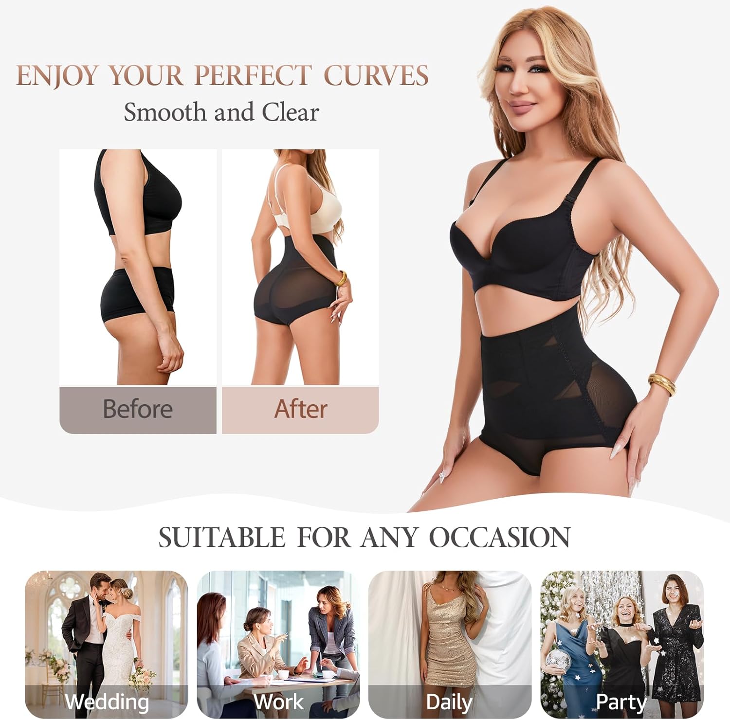 Dulchany Tummy Control Shapewear Panties for Women Body Shaper Seamless Underwear Panty Girdle - Image 4