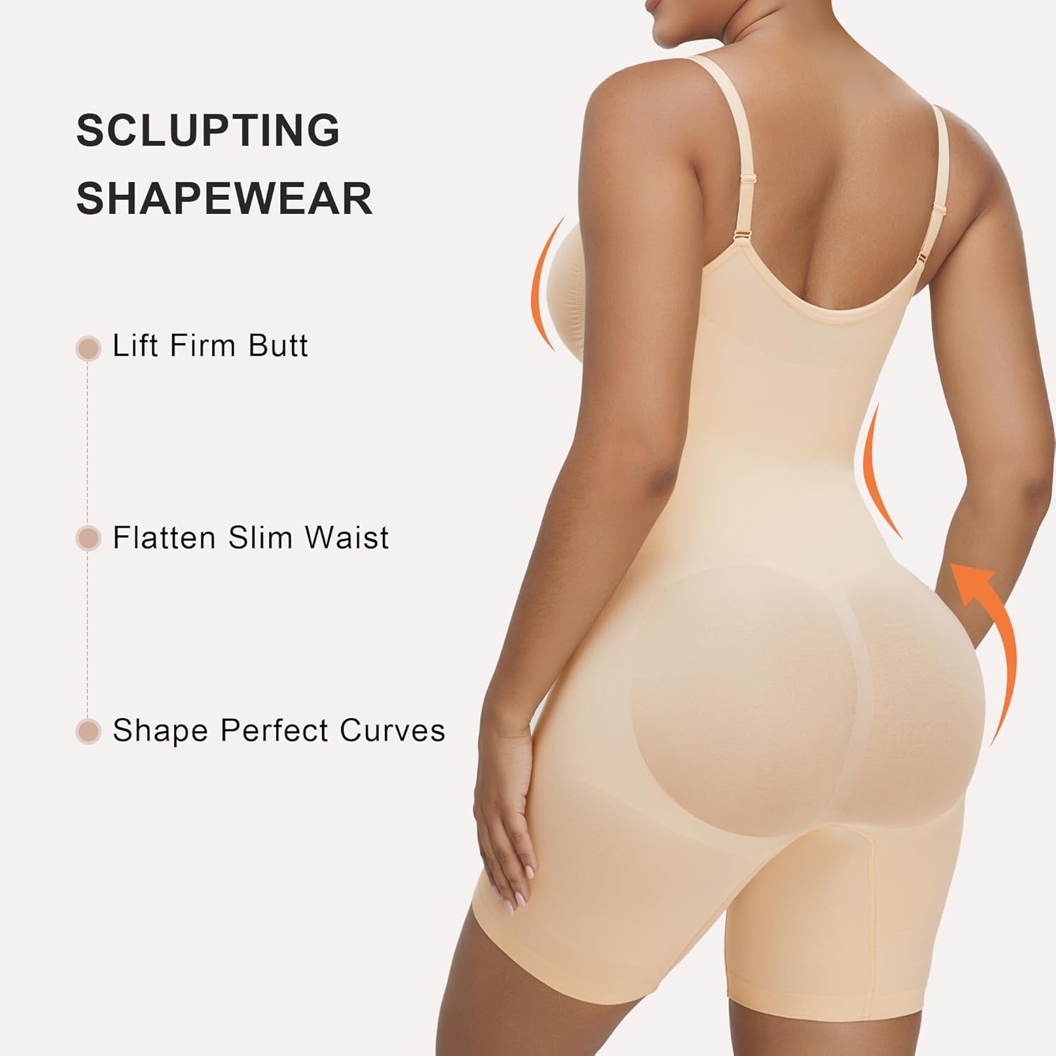 SHAPERX Women's Shapewear Bodysuit Tummy Control Seamless Zip-Up Body Shaper Waist Snatched Body Suit