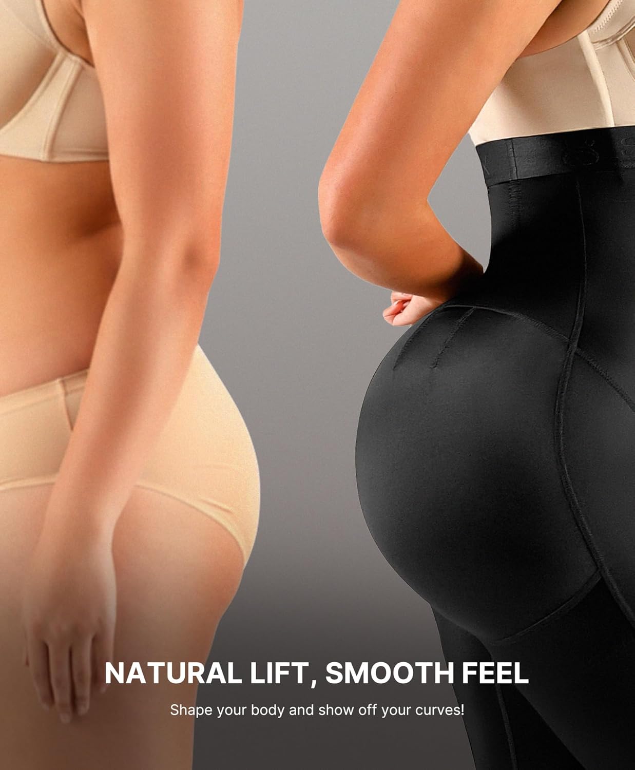 SHAPELLX Shapewear for Women Tummy Control Faja Body Shaper Butt Lifting High Waisted Shorts Thigh Slimmer Bodysuit