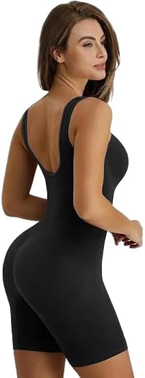 SHAPERX Mid-Thigh Shapewear Bodysuit for Women Tummy Control Seamless Full Body Shaper Going Out