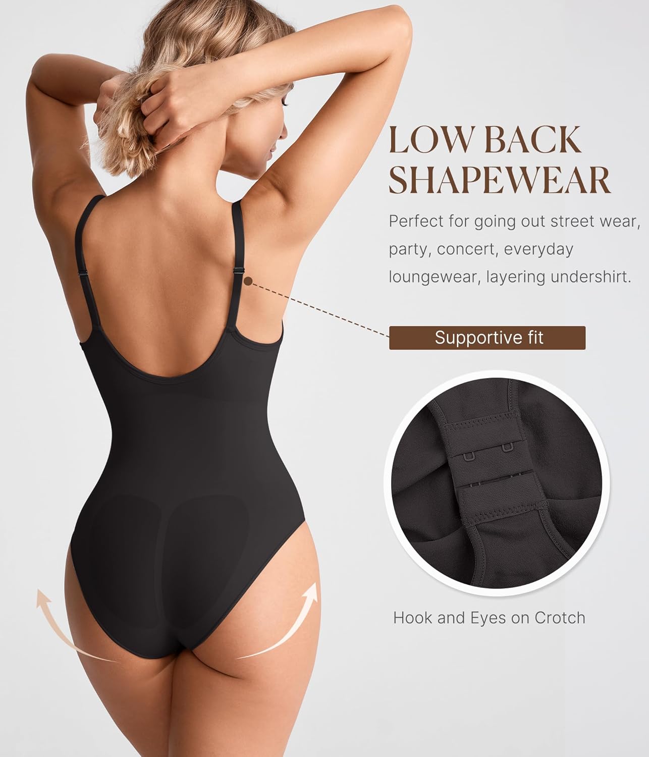 Alternative view of BRABIC Tummy Control Shapewear for Women Seamless Shapewear Bodysuit Body Shaper Waist Trainer Body Suit