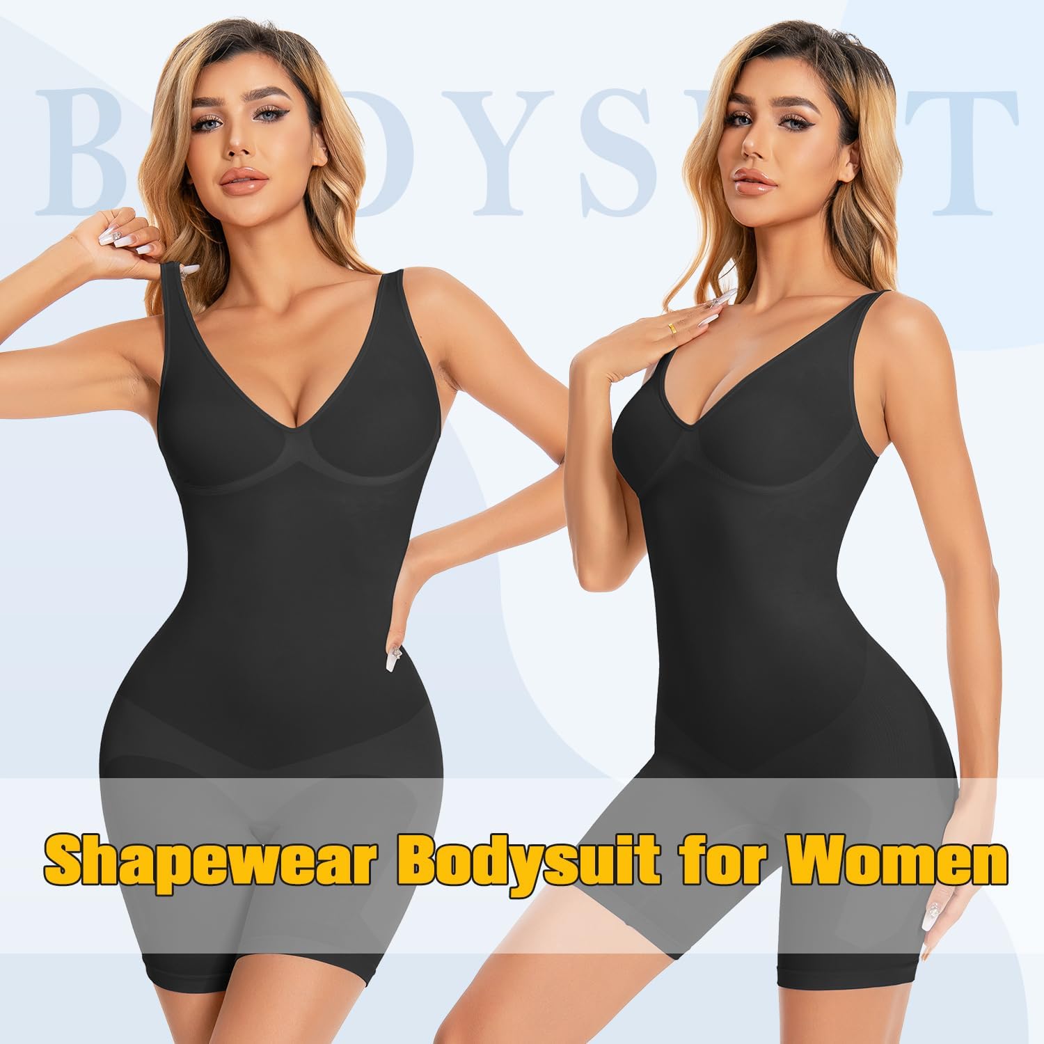 VVX Shorts Bodysuit for Women Tummy Control Shapewear Seamless Sexy Butt Lifting Workout Bodycon One Piece Short Jumpsuit