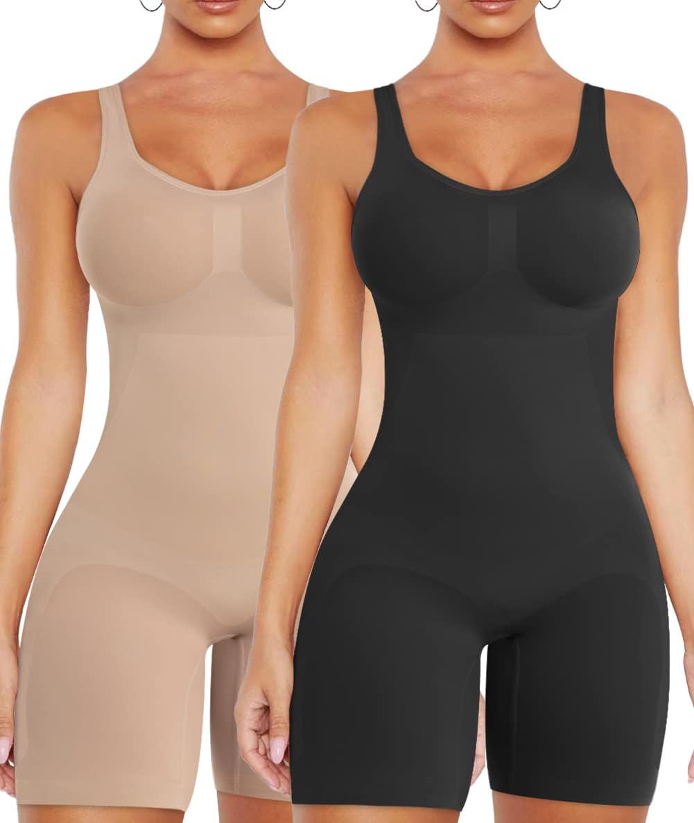 VVX Shorts Bodysuit for Women Tummy Control Shapewear Seamless Sexy Butt Lifting Workout Bodycon One Piece Short Jumpsuit - Image 7