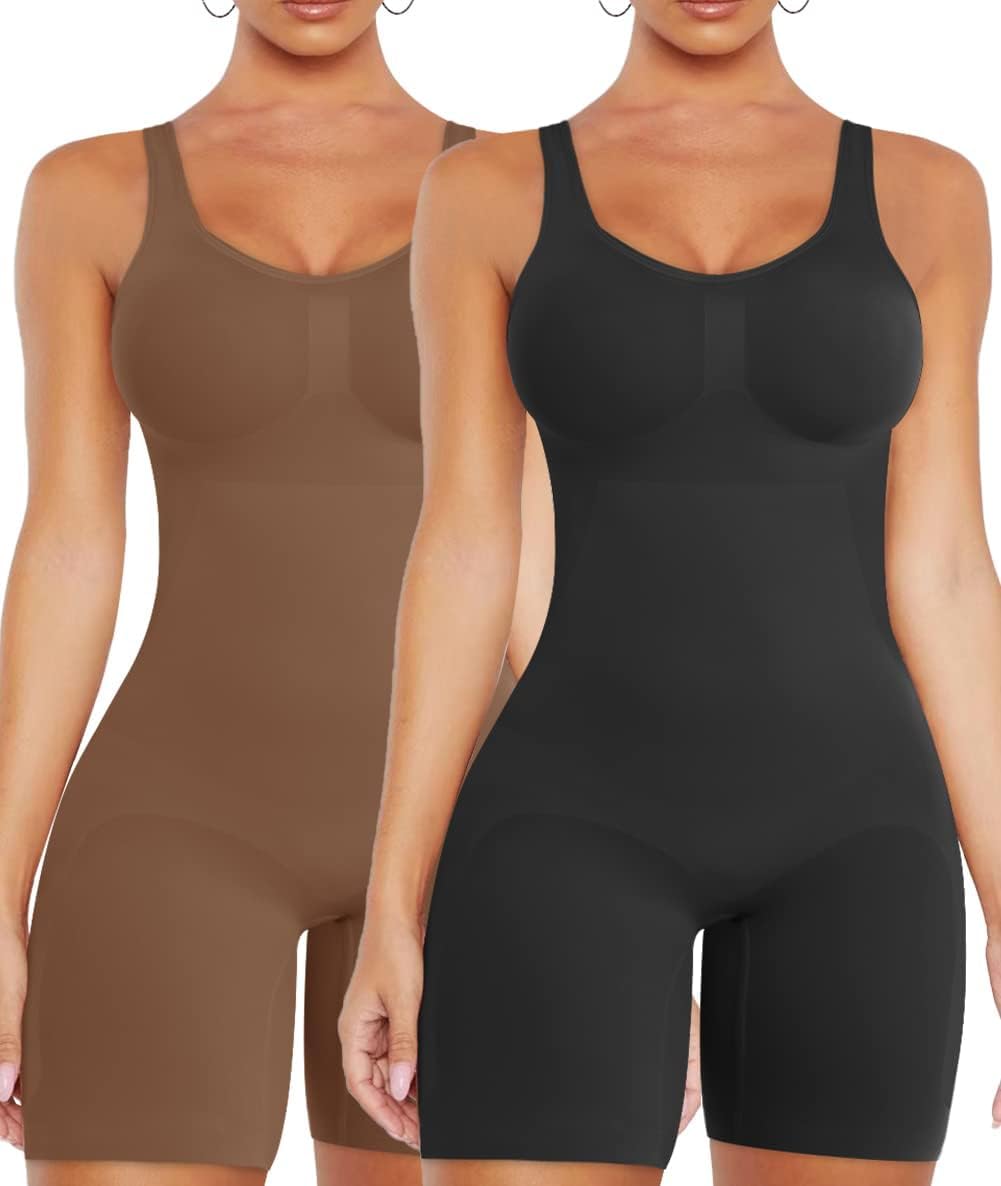 VVX Shorts Bodysuit for Women Tummy Control Shapewear Seamless Sexy Butt Lifting Workout Bodycon One Piece Short Jumpsuit - Image 8