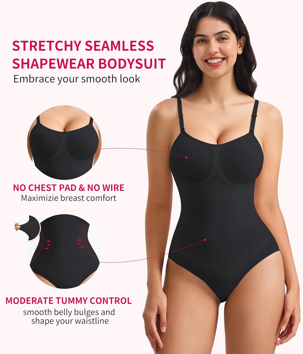 Alternative view of Gotoly Shapewear for Women Tummy Control Shapewear Bodysuit Seamless Faja Body Shaper Waist Trainer Body Suit Butt Lifter