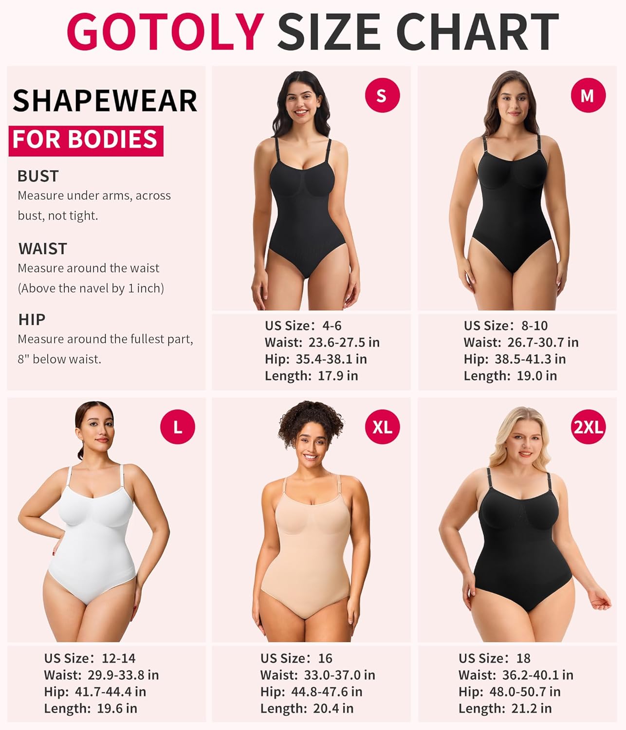 Gotoly Shapewear for Women Tummy Control Shapewear Bodysuit Seamless Faja Body Shaper Waist Trainer Body Suit Butt Lifter - Image 6