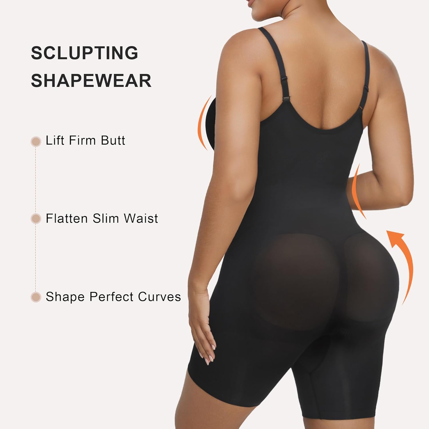 SHAPERX Women's Shapewear Bodysuit Tummy Control Seamless Zip-Up Body Shaper Waist Snatched Body Suit