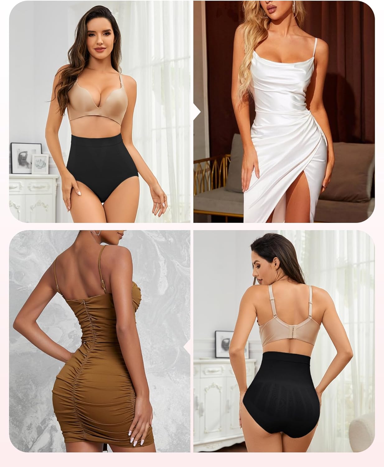 FVACPJ Tummy Control Shapewear Panties - High Waisted Shapewear Underwear for Women Body Shaping Briefs Seamless Panty Girdle