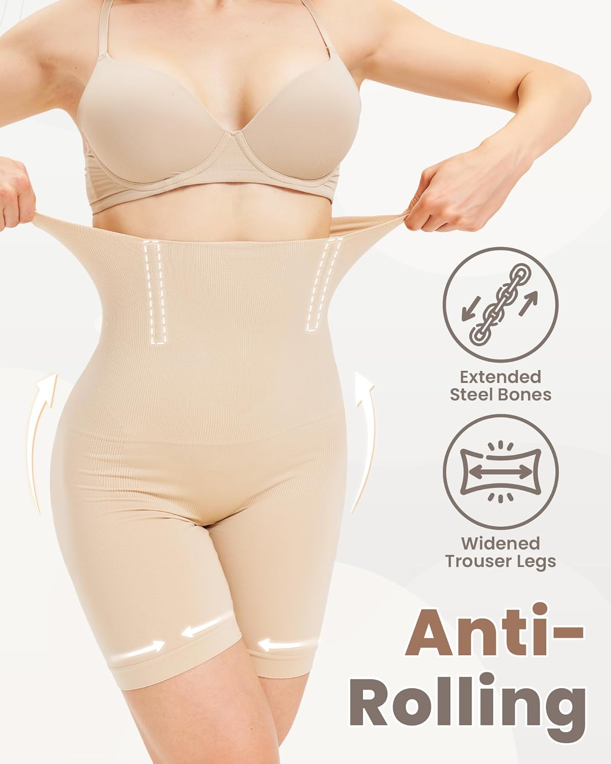 WyuuKi Shapewear Tummy Control for Women High Waisted Underwear Seamless Body Shaper Shorts Dress Thigh Slimmer Butt Lifter