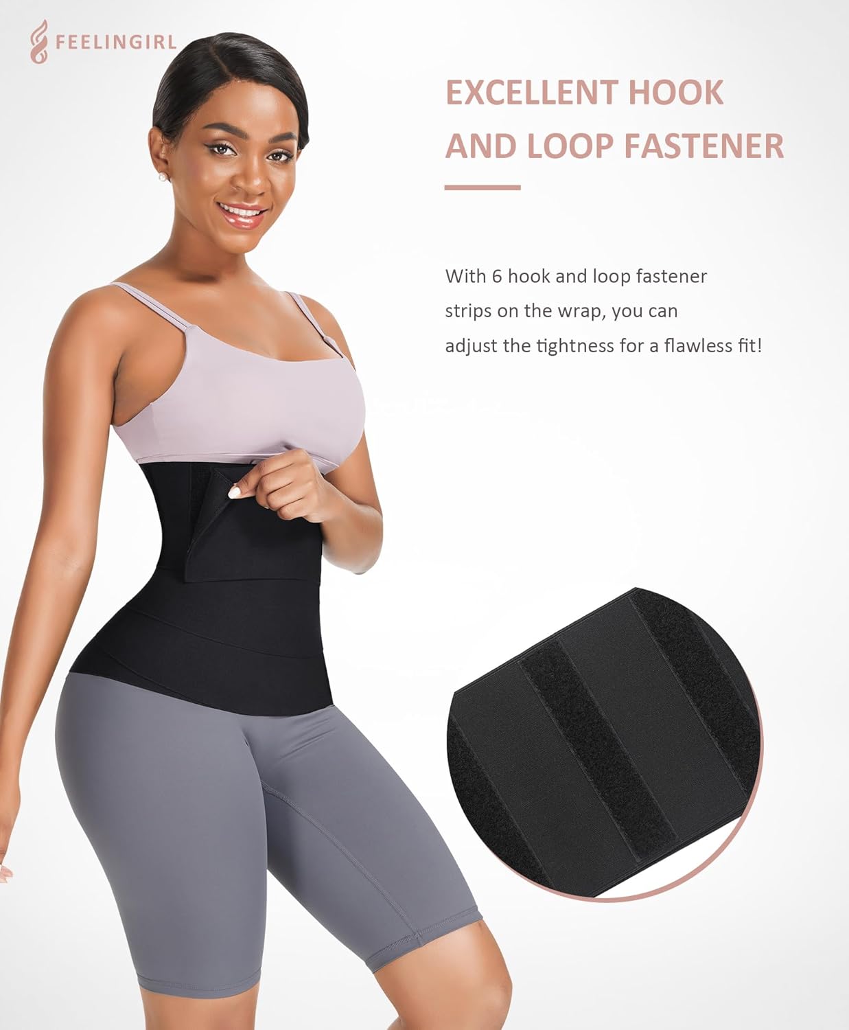 FeelinGirl Waist Trainer for Women Sauna Belt Tummy Wrap Plus Size