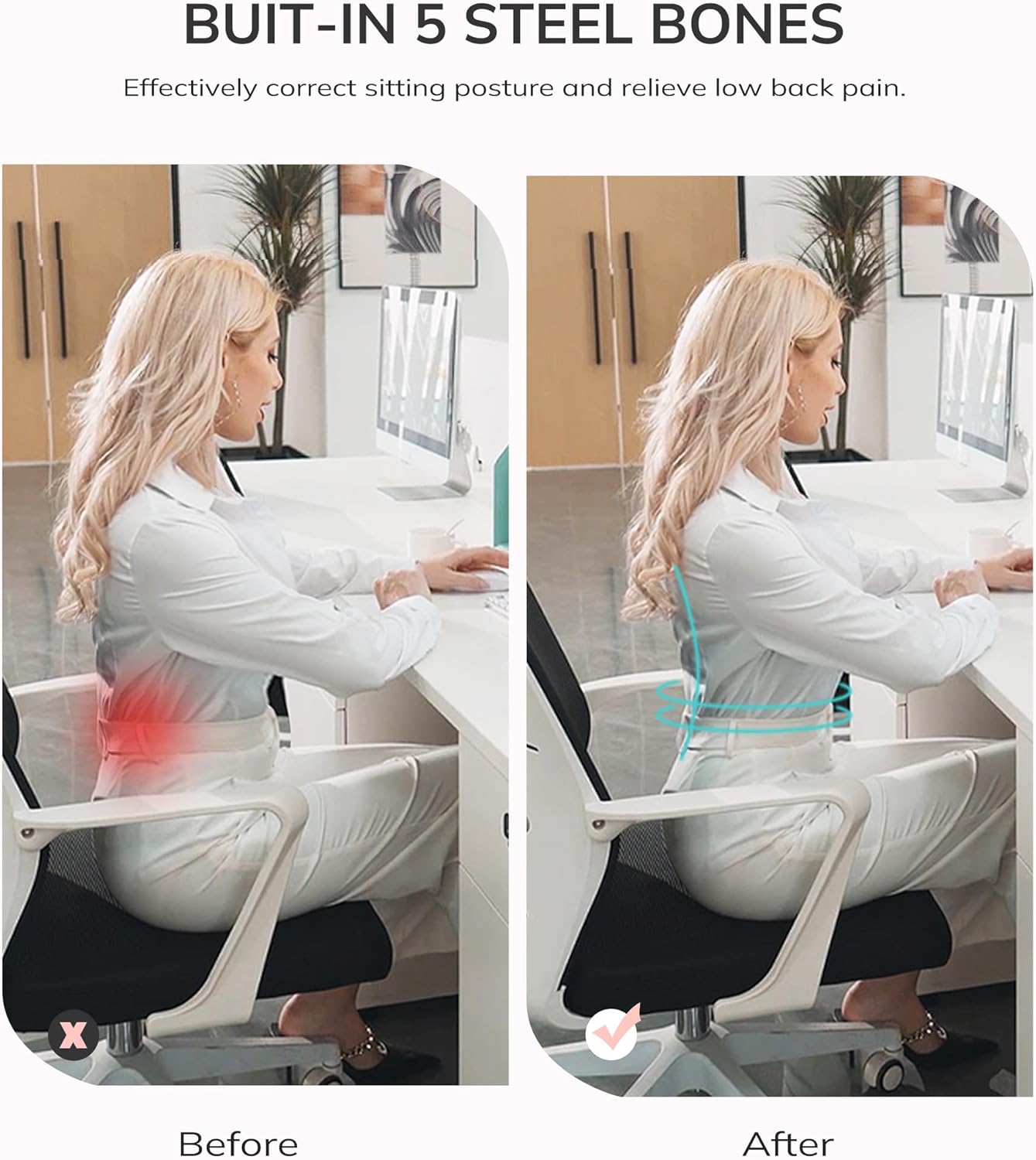 Alternative view of LODAY Waist Trainer Corset Shapewear Tummy Control Body Shaper Waist Cincher for Women Postpartum Belly Band Wrap