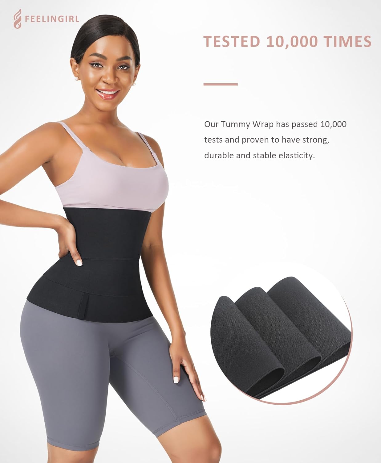 Alternative view of FeelinGirl Waist Trainer for Women Sauna Belt Tummy Wrap Plus Size