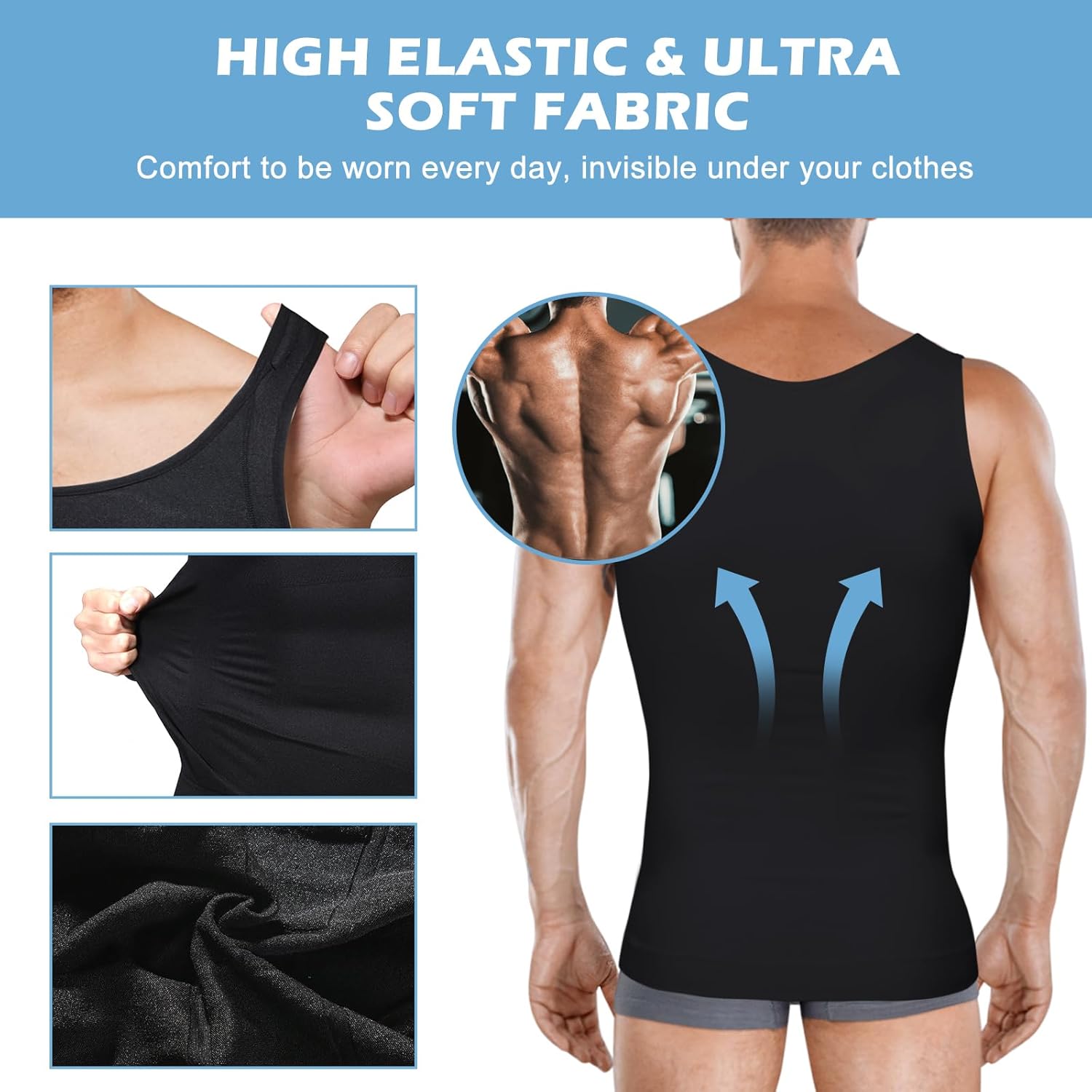 Alternative view of LGMTR Gynecomastia Compression Shirt Men - Slimming Undershirt for Mens Shapewear, Body Shaper Compression Tank Top