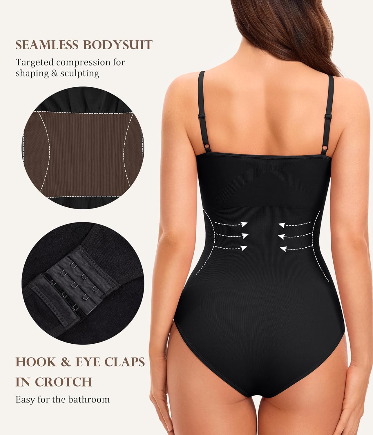 LANCS Shapewear for Women Tummy Control Seamless Shapewear Bodysuits Body Shaper Waist Trainer Corset leotards