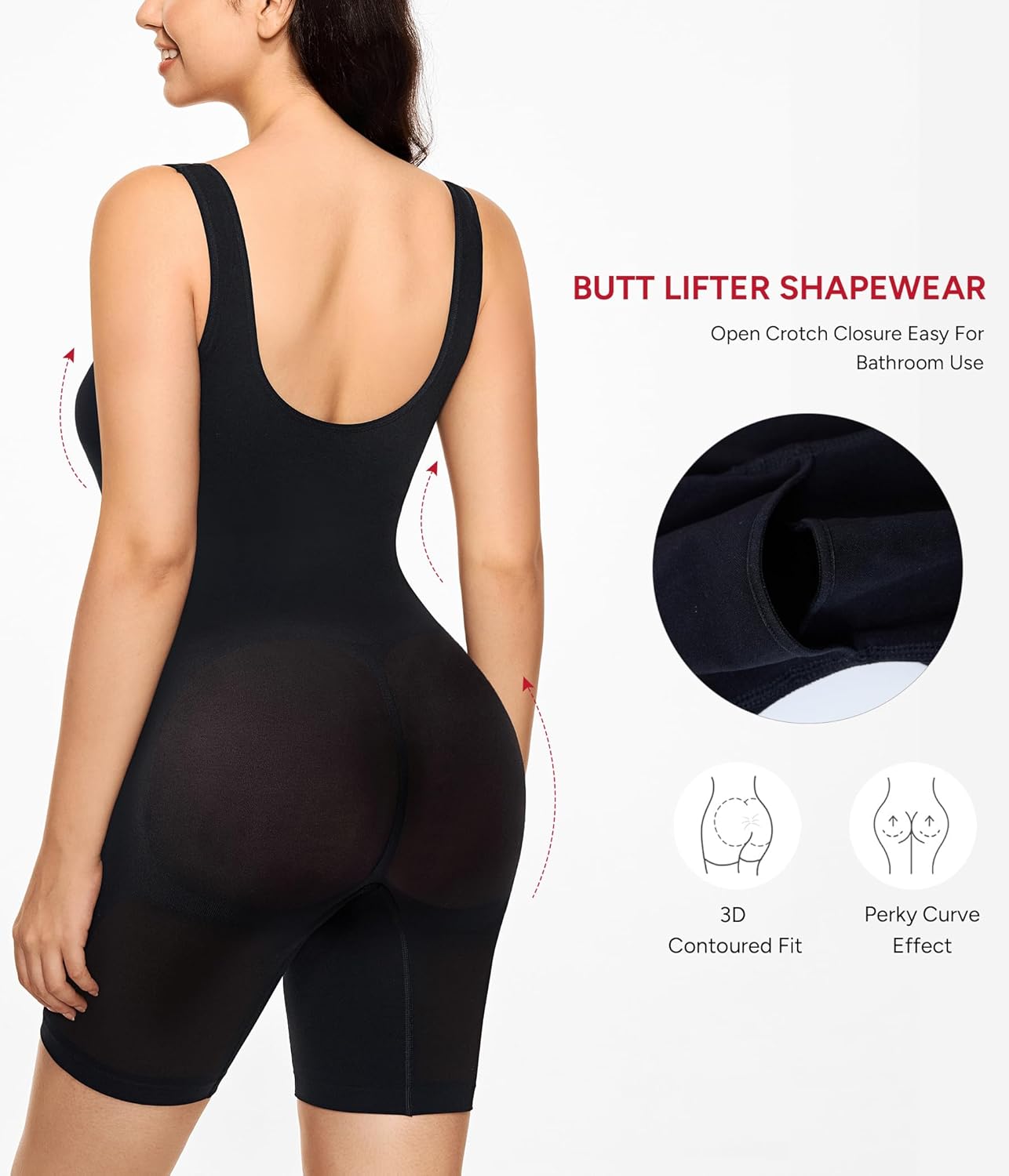 Alternative view of Nebility Bodysuit Shapewear for Women Tummy Control Body Shaper Waist Trainer Body Suit
