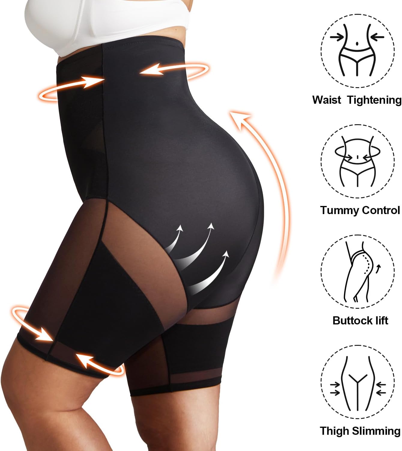 MOVWIN Tummy Control Shapewear for Women High Waisted Butt Lifting Panties Thigh Slimmer Body Shaper Shorts