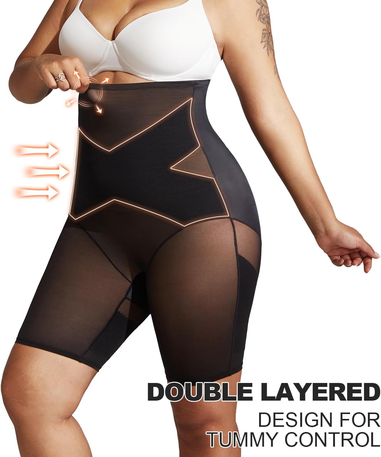Alternative view of MOVWIN Tummy Control Shapewear for Women High Waisted Butt Lifting Panties Thigh Slimmer Body Shaper Shorts