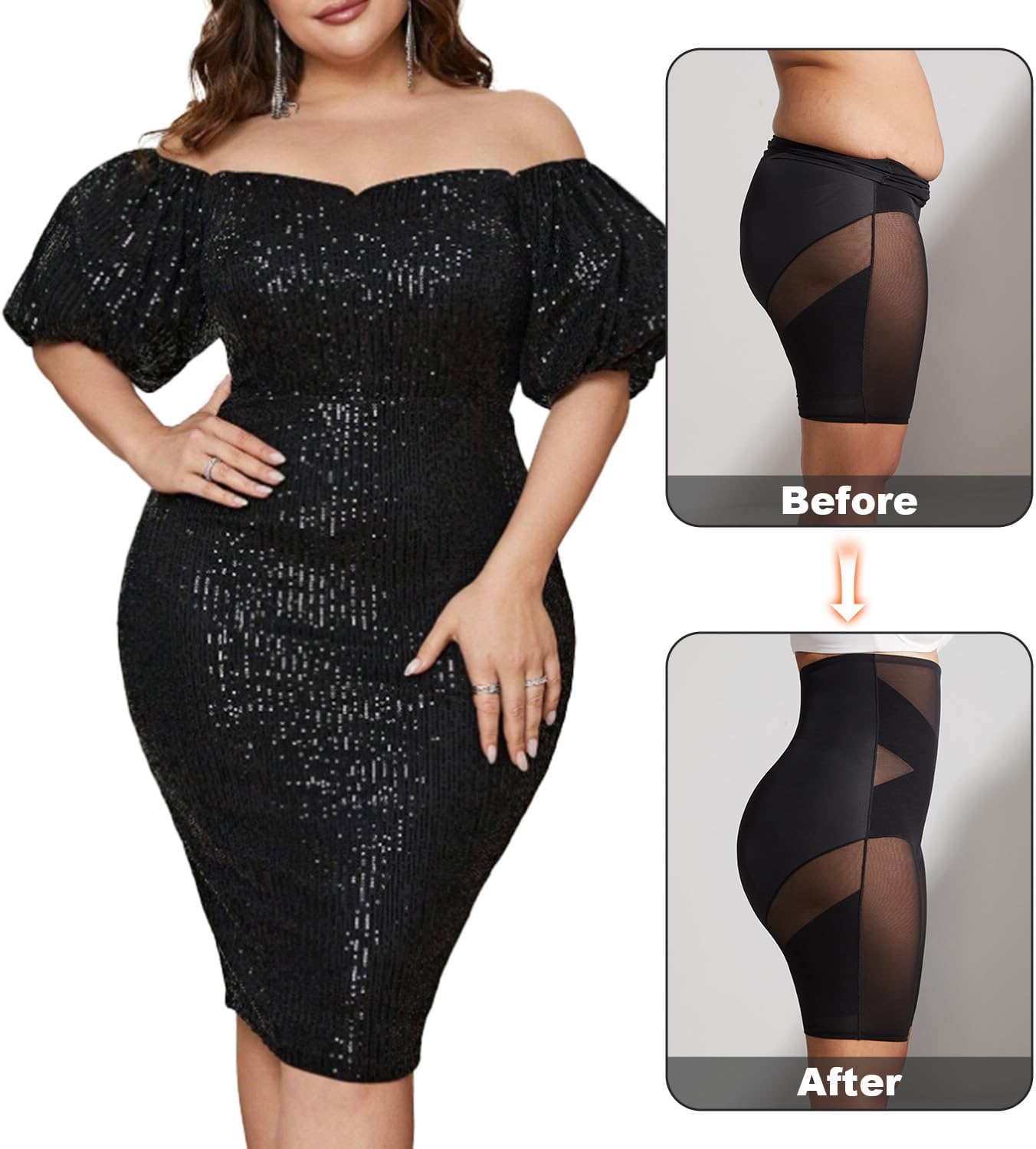 MOVWIN Tummy Control Shapewear for Women High Waisted Butt Lifting Panties Thigh Slimmer Body Shaper Shorts - Image 5